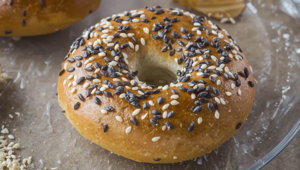 Bagel recipe – freshly baked New York-style homemade bagels, golden on the outside and chewy on the inside