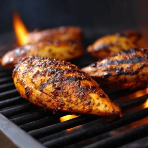 Oven-baked chipotle chicken served with roasted vegetables
