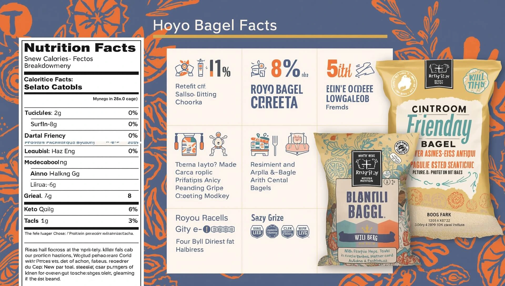 Variety of Royo Bagel flavors including plain, everything, cinnamon raisin, and whole wheat