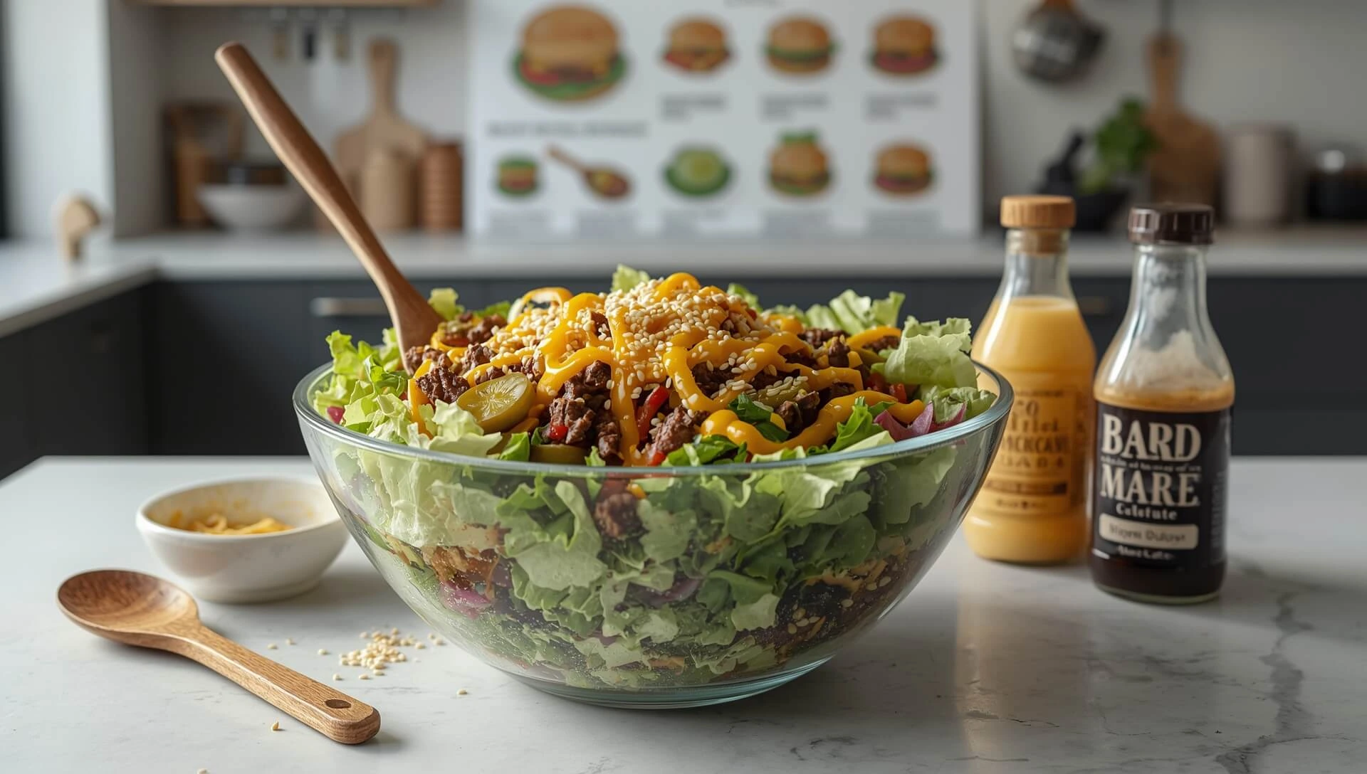 Low Carb Big Mac Salad Ready to Serve